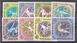 Jeux Olympiques - Tokyo 64 - Sharjah - Yvert 46 / 53 ** - Disque - Haies - Poids - Javelot - Plongeon - Haltérophilie - - Ete 1964: Tokyo