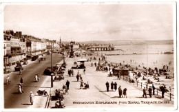 1.10.9 ENGLAND, WEYMOUTH ESPLANADE FROM ROYAL TERRACE,1951, POSTCARD (UPPER RIGHT CORNER FOLD) - Weymouth