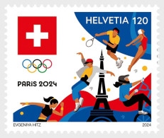 Switzerland Schweiz Suisse 2024 Olympic Games Paris Olympics Stamp MNH - Nuevos