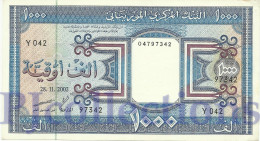 MAURITANIA 1000 OUGUIYA 2002 PICK 9c XF/AU - Mauritanie