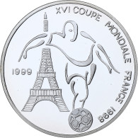 Tchad, 1000 Francs, World Cup France 1998, 1999, BE, Argent, FDC - Tschad