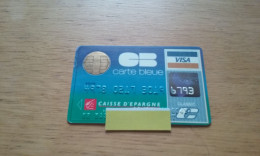 ANCIENNE CARTE A PUCE BANCAIRE CAISSE D'EPARGNE MILIEU ANNEES 90 !!! - Disposable Credit Card