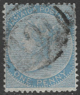 Jamaica. 1860-70 Queen Victoria 1d Used Pinapple W/M. SG 1. M5001 - Jamaïque (...-1961)