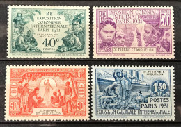 Lot De 4 Timbres Neufs* Saint Pierre Et Miquelon 1931 - Unused Stamps