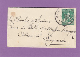 LETTRE FORMAT CARTE DE VISITE ADRESSE AU CHEVALIER & MME RENE DE GHELLINCK D'ELSEGHEM VAERNEWYCK. - Covers & Documents