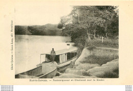 RARE HAUTE SANGHA REMORQUEUR ET CHALAND SUR LA  KADEI EDITION QUINTON - Französisch-Kongo