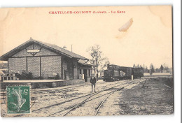 CPA 45 Chatillon Coligny La Gare Et Le Train Tramway - Chatillon Coligny