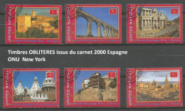 ONU Nations Unies Patrimoine Mondial NY 2000   Timbres OBLITERES  Issus De Feuilles - Gebruikt