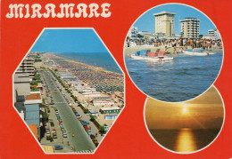 Cartolina ITALIA VIAGGIATA MIRAMARE DI RIMINI SALUTI VEDUTE Italy Postcard Italien Ansichtskarten Carte Postale - Rimini