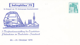 Deutschland Germany Berlin Bahnphilex 1979 - Privé Briefomslagen - Ongebruikt