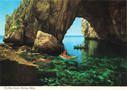 MALTE - The Bleu Grotto - Zurrieg - Malta - La Mer - Barques - Animé - Colorisé - Carte Postale - Malta