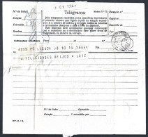 Telegrama Lisboa Para O Porto Em 1936, Obliteração De 'Telegramas Porto 1ª Secção'. Telegram Sent From Lisbon To Porto I - Cartas & Documentos