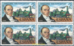 323831 MNH ESPAÑA 1974 125 ANIVERSARIO FERROCARRIL BARCELONA-MATARO - Neufs