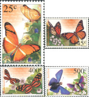 98055 MNH ANTILLAS HOLANDESAS 2002 MARIPOSAS - Antilles