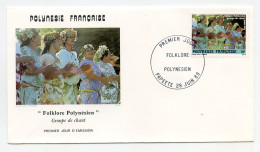 Enveloppe Timbres Premier Jour D'émission.Cachet Folklore Polynésien.Papeete 28 Juin 89.Groupe Chant.Polynésie Française - Sonstige & Ohne Zuordnung