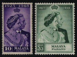 Malaya - Pahang 1948 - Mi-Nr. 37-38 ** - MNH - Silberhochzeit - Pahang