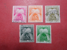 Lot 5 Timbres FRANCE Taxe N°90/94 Différents Vrac Divers (B363) - 1960-.... Afgestempeld