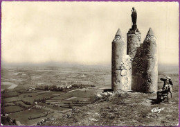 *CPSM - 81 - DOURGNE - Statue De Saint Stapin Et Vue Sur Les Abbayes - Dourgne