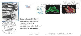 2024. Life Magnified Stamps (Moss Leaves & Human Hair) Forever Stamps,letter To Andorra, With Arrival Postmark - Lettres & Documents