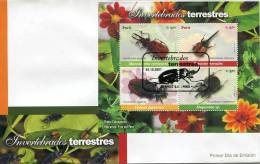 Lote P2007-8F, Peru, 2007, SPD-FDC, Invertebrados Terrestres, Coleópteros, Terrestrial Invertebrates, Coleopters - Peru
