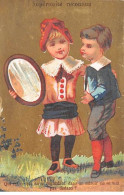 CHROMOS.AM23092.6x9 Cm Env.Biscuits Supérieurs.Usine Du Moulin D'Ars.Enfants Se Regardant Dans Un Miroir - Sonstige & Ohne Zuordnung