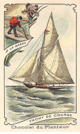 Chromos - COR13963 - Chocolat Du Planteur - Yacht De Course - A La Barre - 10x6 Cm Environ - En L'état - Ibled