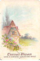 Chromos - COR15018 - Chocolat Poulain - Fleurs - Maison - 11x7 Cm Environ - Poulain