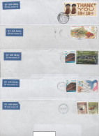 Hong Kong, 5 Air Mailed Letters 1 - Brieven En Documenten