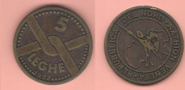 Gettone 5 LEGHE 1992 Token Jeton Lega Nord Politica - Other & Unclassified