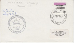Ross Dependency 1975 Dome C Signature Ca Scott Base 22 DE 1975 (RO160) - Brieven En Documenten