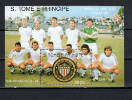 Sao Tome E Principe (St. Thomas & Prince) 1990 Football Soccer World Cup S/s MNH - 1990 – Italie