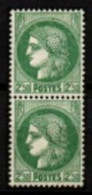 FRANCE    -   1938  .  Y&T N° 375 * .  Point Vert  +  Manque 1 Perle - Ongebruikt