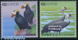 Japan 1992 Water Birds 2v, Mint NH, Nature - Birds - Puffins - Unused Stamps