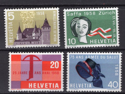 T3447 - SUISSE SWITZERLAND Yv N°602/05 ** - Unused Stamps