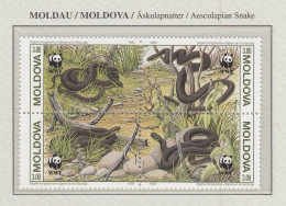 MOLDOVA 1993 WWF Reptiles Snakes Mi 50-53 MNH(**) Fauna 825 - Serpents