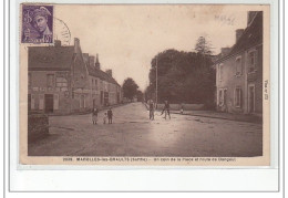 MAROLLES LES BRAULTS - Un Coin De La Place Et Route De Dangeul - Très Bon état - Marolles-les-Braults