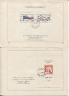 Tschechoslowakei # 1829-30, Block 30 Ersttagsblatt 50 Jahre Republik Staatswappen Grenze Uz '2' - Brieven En Documenten