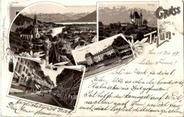 Gruss Aus Thun - Litho - Thun