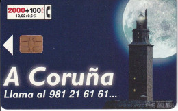 CP-162 TARJETA DE A CORUÑA DE 2000 PTAS DE FECHA 07/99 Y TIRADA 12000 - Commemorative Advertisment