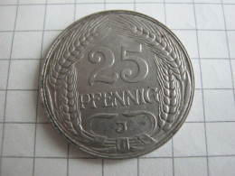 Germany 25 Pfennig 1911 J - 25 Pfennig