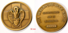 Médaille-BE-507-NL_Médaille De Table-bronze_Bloedgevers_50mm_Croix-rouge, Rode Kruis, Red Cros_D_21-19 - Unternehmen