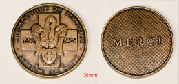 Médaille-BE-508- Jeton De Remerciement Donneur De Sang -50ans_Diamètre 30 Mm_Croix-rouge, Rode Kruis, Red Cross - Professionals / Firms