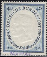 GERMANY(1955) Friedrich Von Schiller. MUSTER (specimen) Overprint. Scott No 727. - Autres & Non Classés