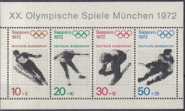 BRD  Block 6, Postfrisch **, Mit Abart, Olympische Sommerspiele München 1972, 1971 - 1959-1980