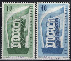 GERMANY(1956) EUROPA. Set Of 2 With MUSTER (specimen) Overprint. Scott No 748-9. - Autres & Non Classés