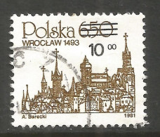 POLAND. 1982. 10zl ON 650zl WROCLAW USED. - Used Stamps