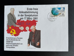 RUSSIA USSR 1991 SPECIAL COVER FIRST FREE ELECTIONS 17-03-1991 SOVJET UNIE CCCP SOVIET UNION - Brieven En Documenten