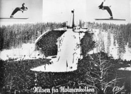 HILSEN Fra Holmenkollen-Norvège-Norge-Norway-Saut à Ski-Templin-Jeux Olympiques Hiver OSLO 1952-Cachet-Tampon-Stempel - Olympische Spiele