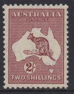 AUSTRALIA 1935  2/- MAROON KANGAROO (DIE II) TYPE (A)  STAMP PERF.12 CofA WMK  SG.134 MNH. - Ongebruikt