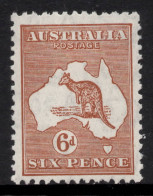AUSTRALIA 1932  6d CHESTNUT KANGAROO (DIE IIB) STAMP PERF.12 CofA WMK  SG.132 MNH. - Nuovi